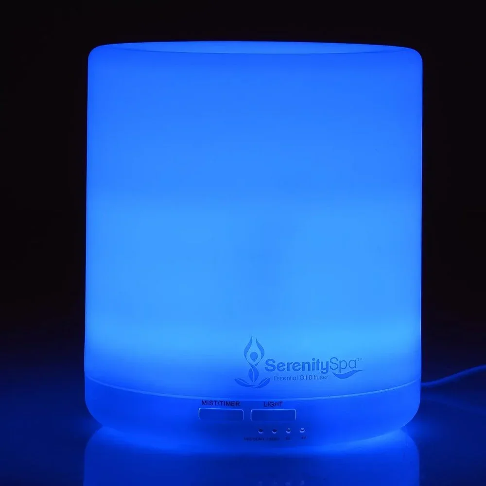 SerenitySpa 400mL Ultrasonic Essential Oil Diffuser LED 7 Color Aromatherapy Set